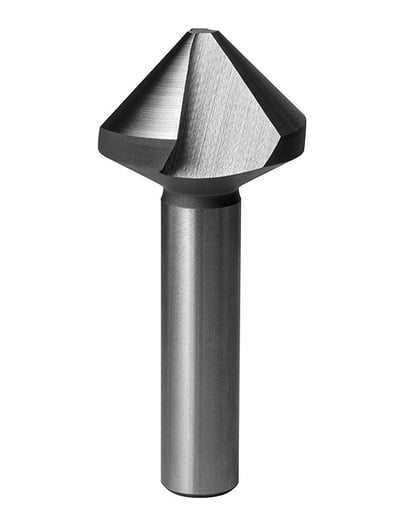 Escareador de aço 25 mm 90 graus capacidade 3,8 a 25,0 mm, haste cilíndrica 10 mm DIN 335C, INDAÇO