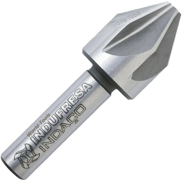 Escareador de aço 16 mm 90 graus, capacidade 3,2 a 16,0 mm, haste cilíndrica 10 mm DIN 335A, INDAÇO