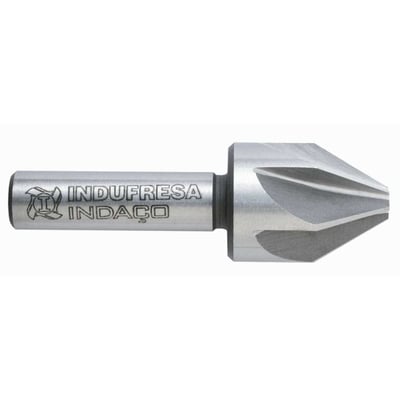 Escareador de aço 20 mm 60 graus capacidade 5,0 a 20,0 mm, haste cilíndrica 10 mm DIN 334A, INDAÇO