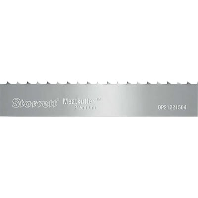 Lâmina de serra fita aço carbono para cortar carne, 3,18 m x 16 mm x 0,46 mm, 6 dentes Skip, Meatkutter Premium MKP