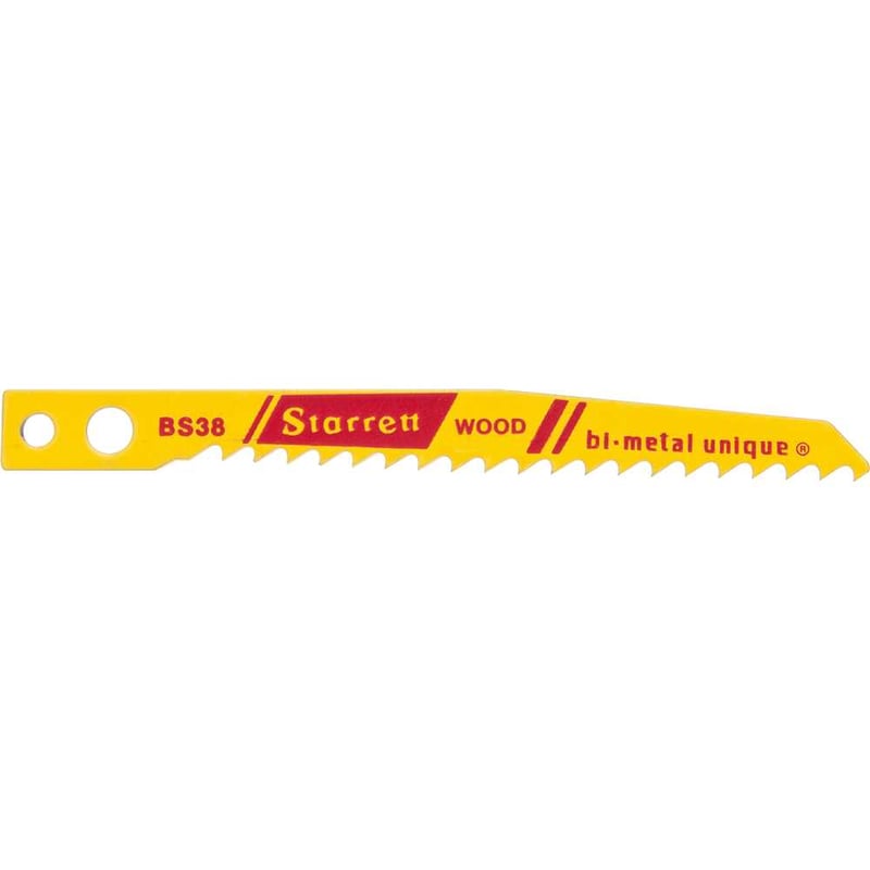 Lâmina de serra tico-tico, 65 mm x 7,5 mm x 1,27 mm, 8 dentes, para cortes em madeira, com 5 peças, BS36