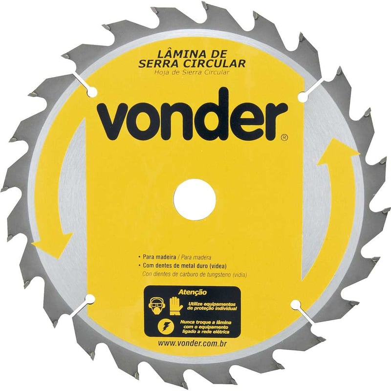 Lâmina de serra circular com dentes de metal duro/vídea, 235 mm x 25 mm, 24 dentes