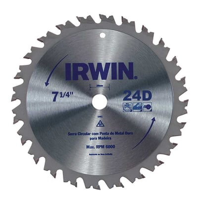 Lâmina de serra circular com dentes de metal duro, 184 mm x 20 mm, 18 dentes, IW14106