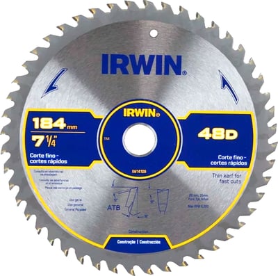 Lâmina de serra circular com dentes de metal duro, 184 mm x 20 mm, 48 dentes, IW14109