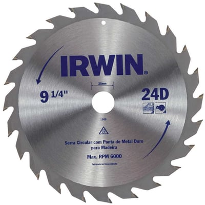 Lâmina de serra circular com dentes de metal duro, 235 mm x 25 mm, 48 dentes, IW14113