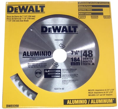 Lâmina de serra circular com vídea, para alumínio, 184 mm x 16 mm x 48 dentes