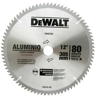 Lâmina de serra circular com vídea, para alumínio, 305 mm x 30 mm x 80 dentes