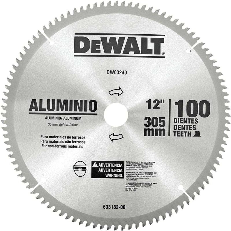 Lâmina de serra circular com vídea, para alumínio, 305 mm x 25 mm x 100 dentes