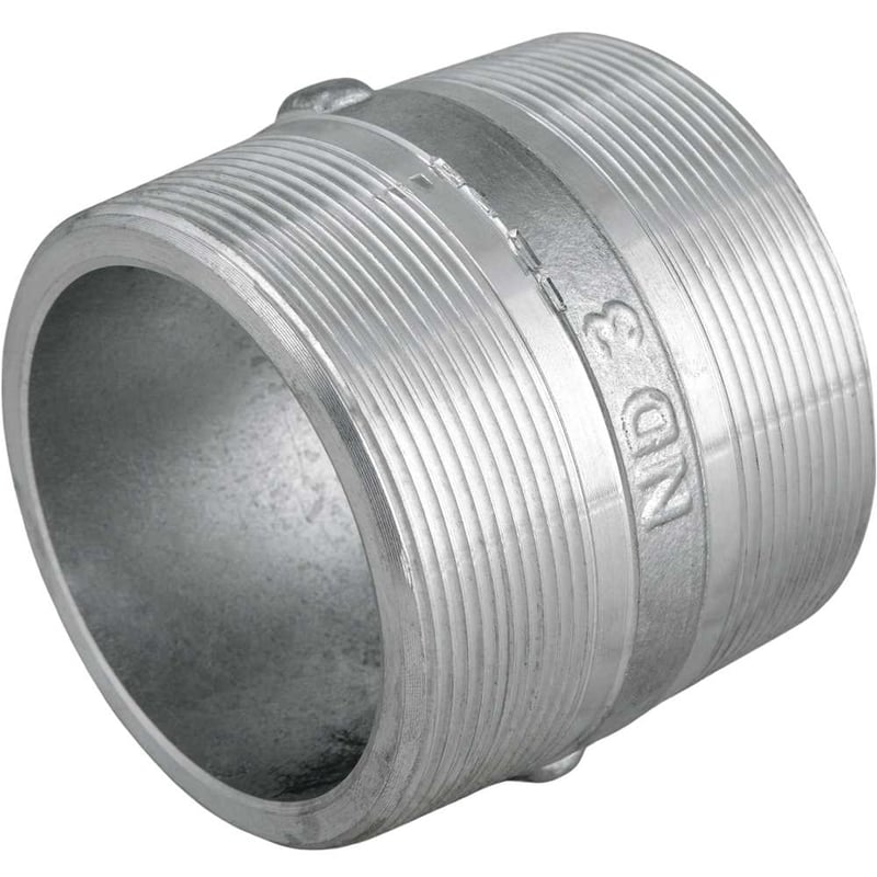 Niple em alumínio, duplo, 3" BSP