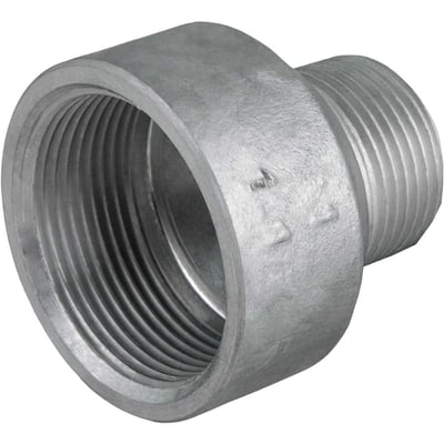 Luva de alumínio com rosca, 1" x 1.1/2" (macho x fêmea), BSP