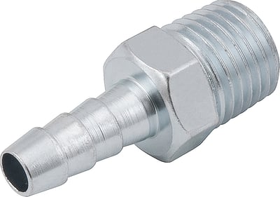 Espigão rosca macho de 1/4" NPT com escama de 1/4", cartela com 2 peças