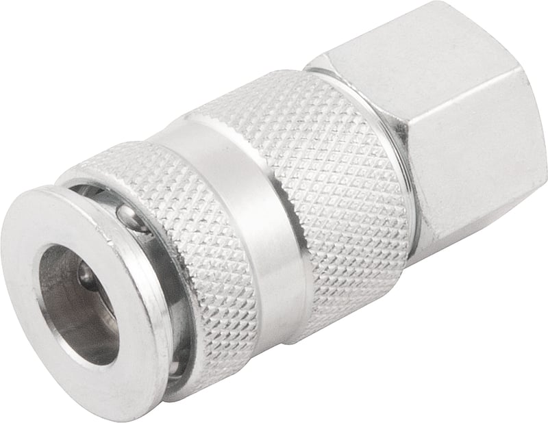 Engate rápido de 1/4", rosca fêmea 3/8" NPT, com esferas