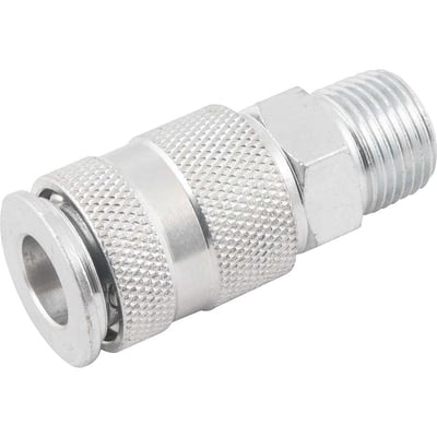Engate rápido de 1/4", com rosca macho 3/8" NPT, com esferas