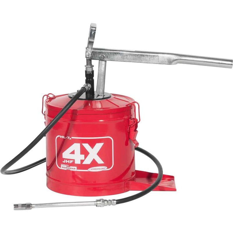 Bomba manual para graxa, com reservatório para 7 kg, HL-7