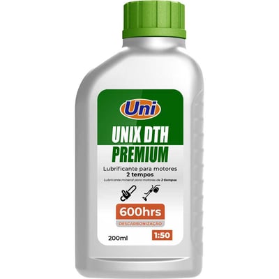 Óleo para motor 2 tempos, 200 ml, UNIX DTH PREMIUM, UNI