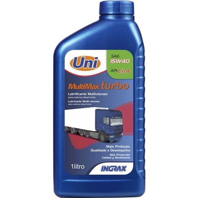 Óleo lubrificante, SAE 15W40, 1 litro, MULTIMAX TURBO UNI INGRAX