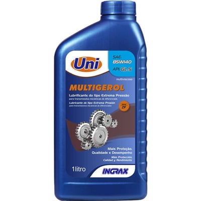Óleo lubrificante multigerol, Uni SAE 85W140, 1 litro