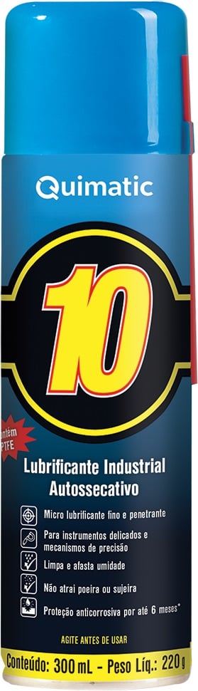 Lubrificante industrial não oleoso em spray, 300 ml