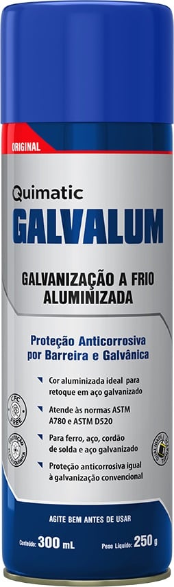 Composto para galvanização a frio, Galvalum, spray, 300 ml