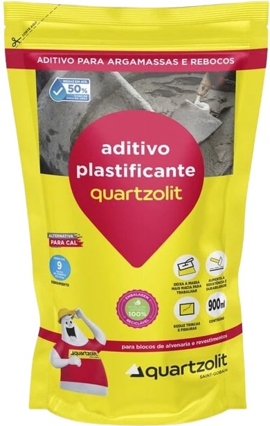 Aditivo plastificante, para argamassa e reboco, 900 ml