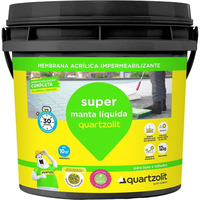 Manta líquida impermeabilizante, 12 kg, branco, SUPER MANTA LIQUIDA