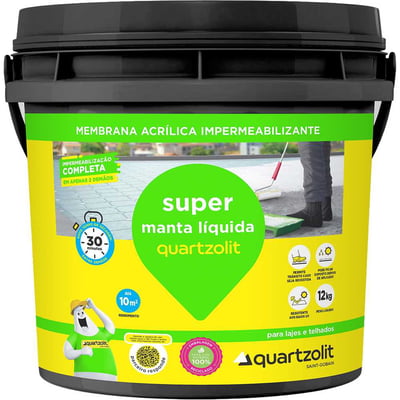 Manta líquida impermeabilizante, 12 kg, cinza, SUPER MANTA LIQUIDA