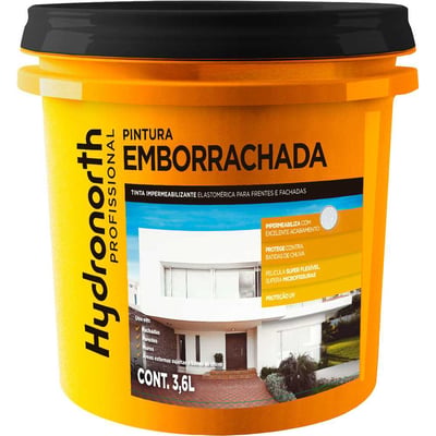 Tinta para pintura impermeabilizante, 3,6 litros, cor elefante, pintura emborrachada, 95691