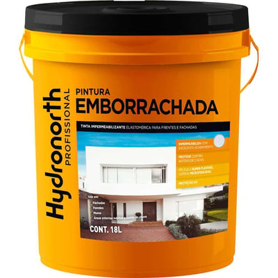 Tinta para pintura impermeabilizante, 18 litros, cor palha, pintura emborrachada, 95696