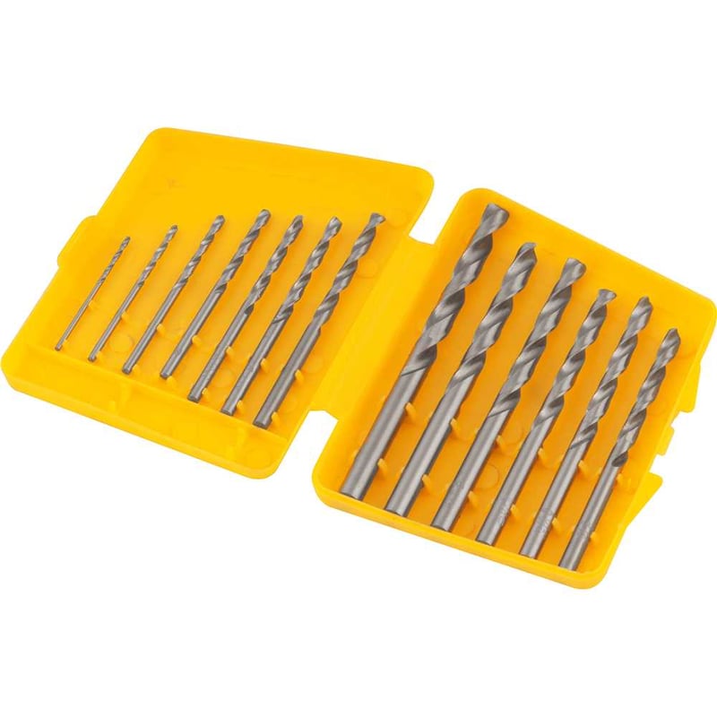 Jogo de brocas de aço rápido DIN 338, 1,5 mm a 6,5 mm, com 13 peças