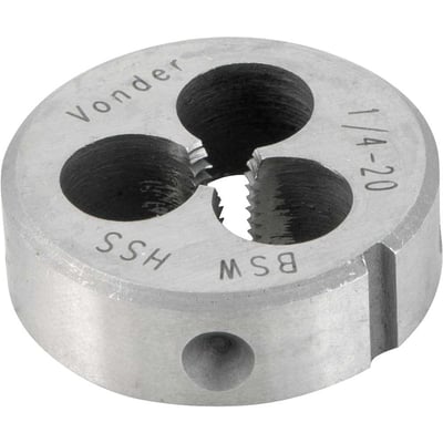 Cossinete de aço rápido 1/4", BSW, externo 1.1/2"