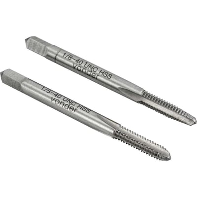 Macho manual de aço rápido Nº 5 - 1/8" UNC, jogo com 2 peças