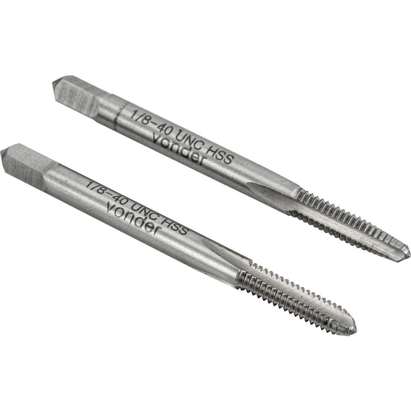 Macho manual de aço rápido Nº 5 - 1/8" UNC, jogo com 2 peças