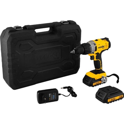 Parafusadeira/furadeira de impacto a bateria, 20 V, fonte de carregamento bivolt automática