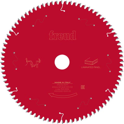 Lâmina de serra circular com dentes de metal duro, 250,0 mm x 30,0 mm, com 80 dentes, para MDF
