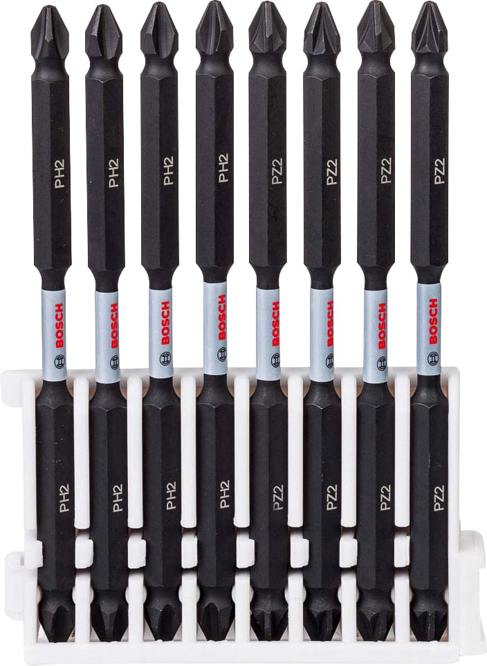 Jogo de bits/ponteiras phillips e pozidrive, encaixe de hexagonal de 1/4", com 8 peças de 110 mm, 2608522323