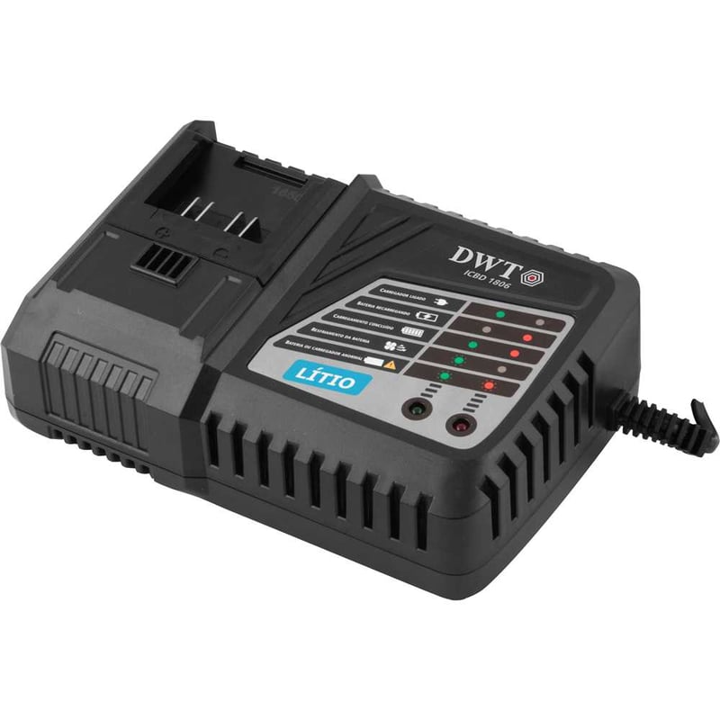 Carregador de bateria 18 V, linha intercambiável, carregamento rápido