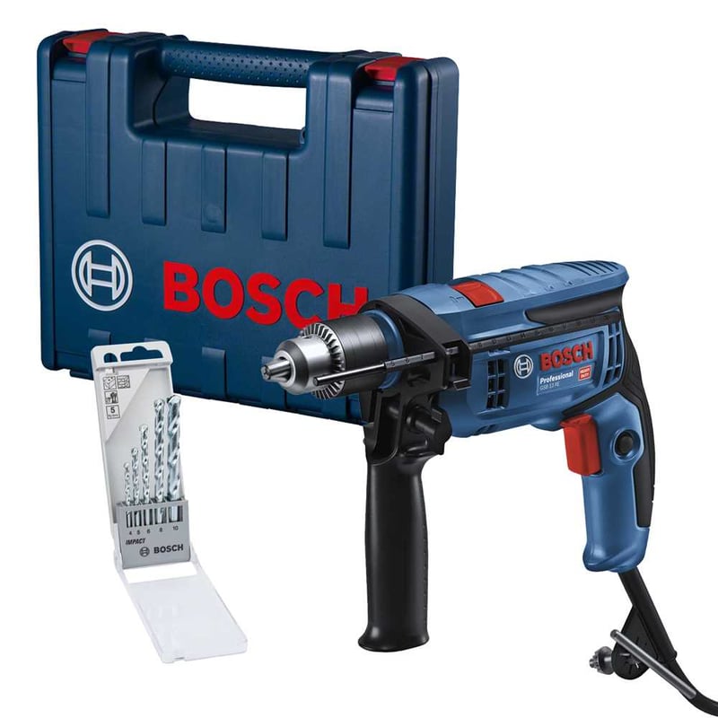 Furadeira de impacto 1/2", 750 W, 127 V~, com kit de brocas e maleta, GSB13RE, 06012B80D2