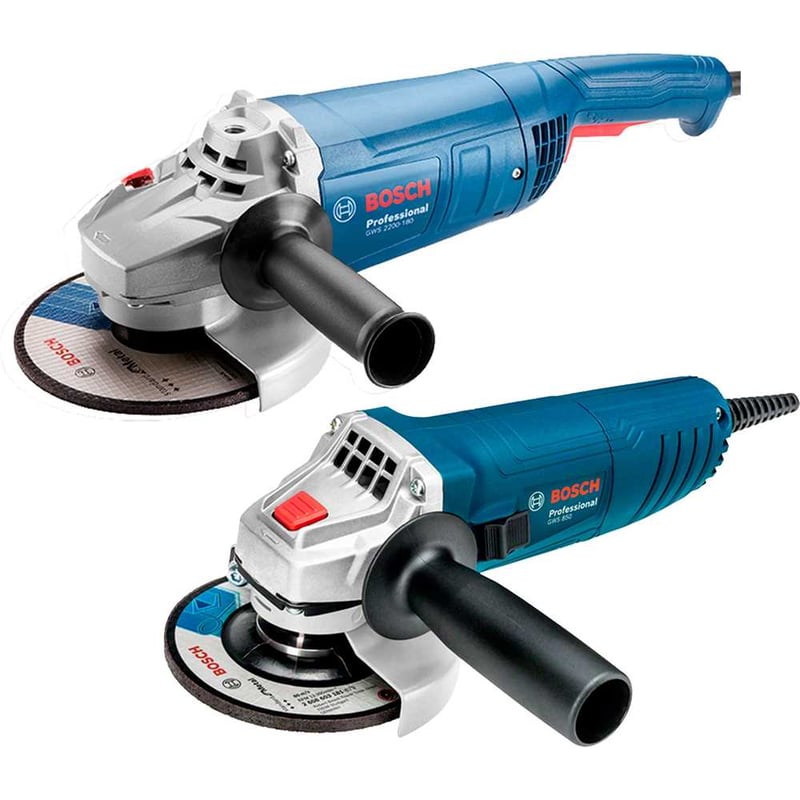 Kit esmerilhadeira angular 4.1/2", 850 W, 127 V~, GWS 850 e esmerilhadeira angular 7", 2.200 W, 127 V~, GWS 2200, 06018F75D0