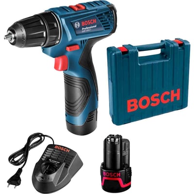 Parafusadeira/furadeira a bateria, 12 V 2,0 ah, carregador bivolt automático
