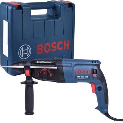 Martelete perfurador/rompedor SDS PLUS, 800 W, 220 V~, GBH 2-26 DRE, com maleta, 06112537E0