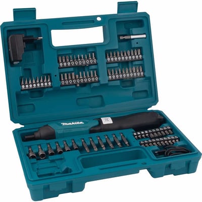 Parafusadeira a bateria 3,6 V, carregador bivolt, jogo com lanterna e 80 acessórios