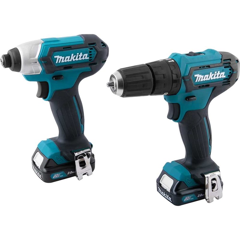 Conjunto parafusadeira / furadeira e parafusadeira com impacto, 12 V