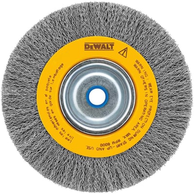 Escova circular de aço, ondulada, 150 mm x 13 mm, furo 5/8", DW4905