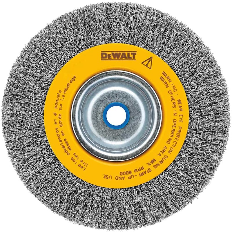Escova circular de aço, ondulada, 150 mm x 13 mm, furo 5/8", DW4905