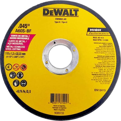 Disco de corte 115 mm x 1,2 mm x 22,23 mm