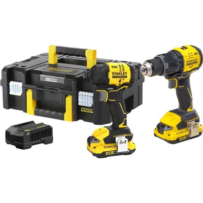 Kit parafusadeiira/furadeira de impacto + parafusadeira de impacto, 2 baterias 20 V MAX - 2 Ah, carregador bivolt, SBDI466D2T-BR