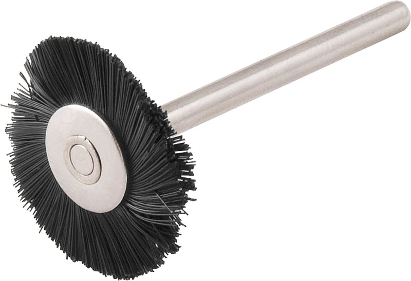 Escova circular com haste para microrretífica, em nylon, 20 mm