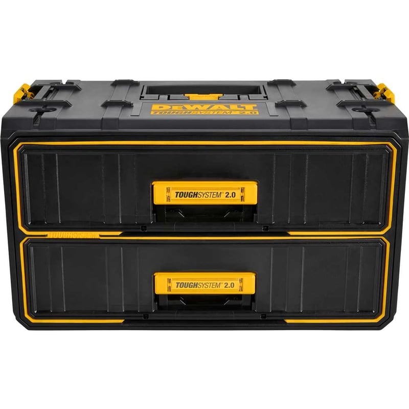 Caixa plástica para ferramentas, tipo gaveta dupla, ToughSystem 2.0, DWST08320