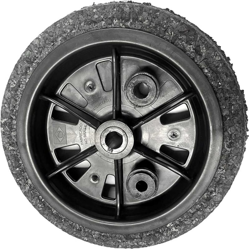 Roda completa com pneu maciço, 2,50" x 8", 100 kgf, linha Garden, 3955