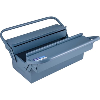 Caixa metálica sanfonada para ferramentas, com 3 gavetas, 40,0 cm x 20,0 cm x 16,0 cm, 340